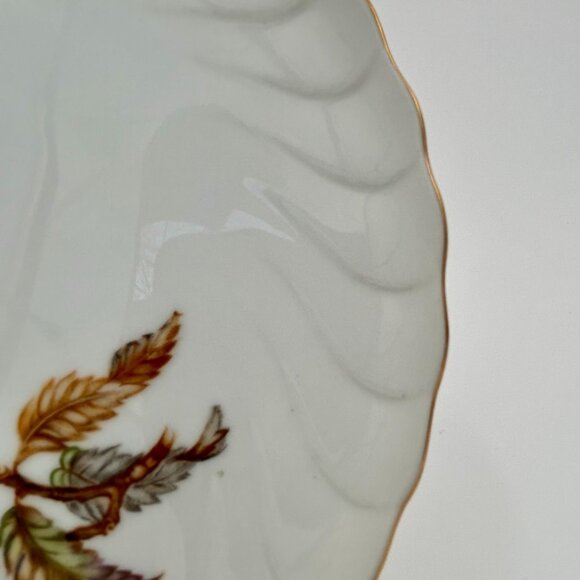 Set of 4 Hutschenreuther Selb Bavarian Porcelain Dessert Pie Plates Gold Rim - Picture 4 of 12